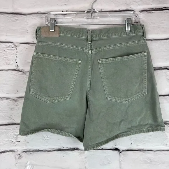 Everlane Women's A-Line Denim Shorts Green Size30 Cut-Off Style - Picture 5 of 6